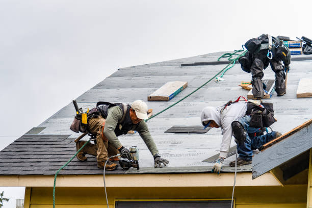 Professional Gutter Installation technician working in Canaan, NH